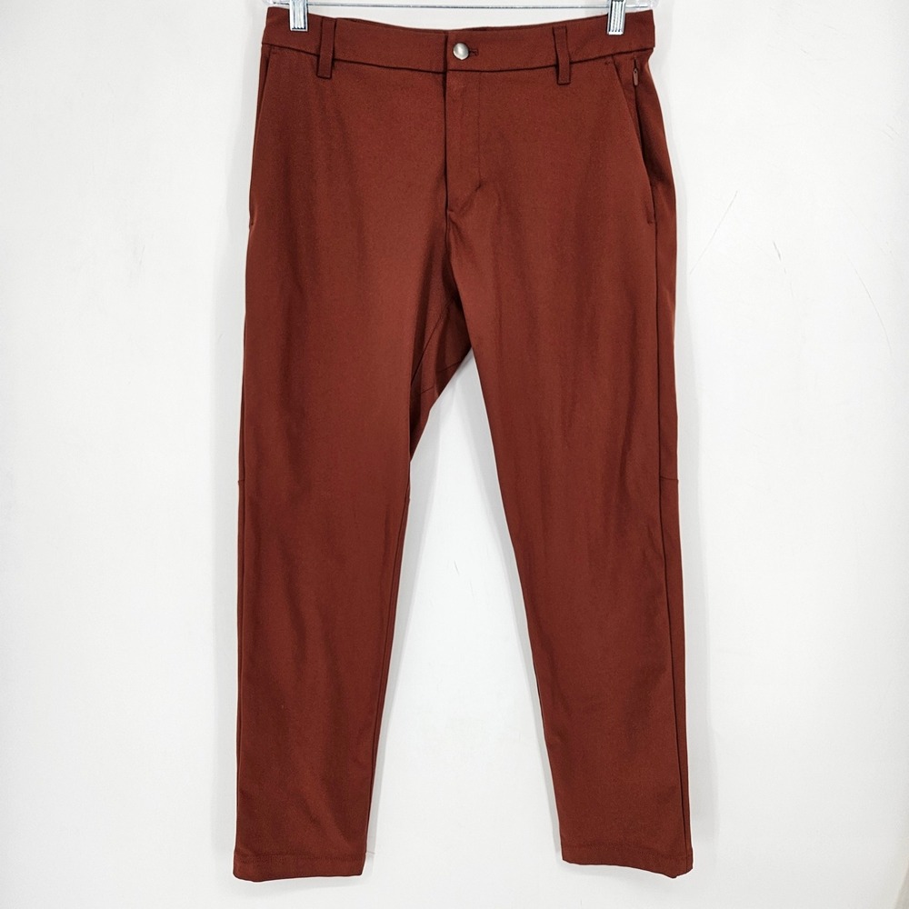 Lululemon Commission Pants Mens‎ 32 Chino Performance Warpstreme Dark Terracotta